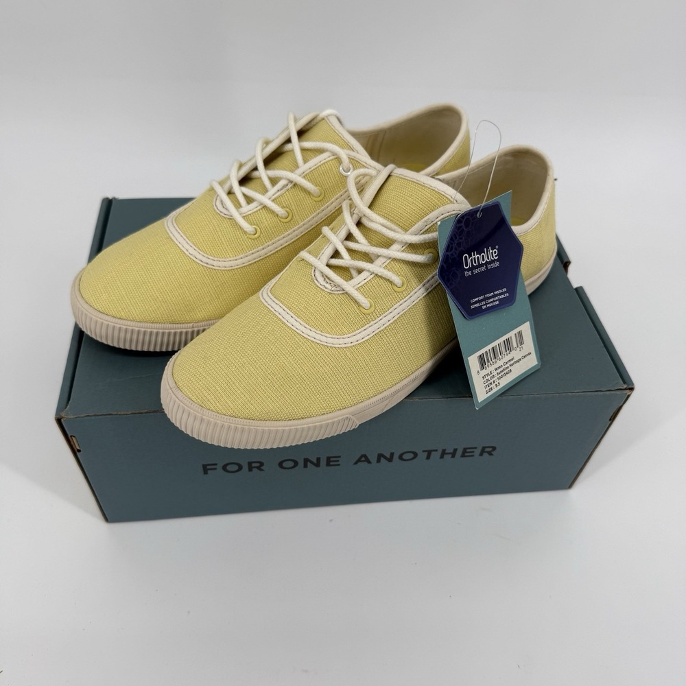TOMS Carmel Women's Sneakers Size W 9.5 – Sunshine Yellow Heritage Canvas NWT